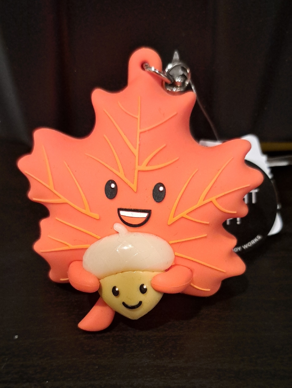 Bath & Body Works Orange Leaf Pocketbac Holder with Acorn
